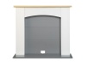 Adam Huxley Electric Stove Fireplace in Pure White & Grey, 39 Inch
