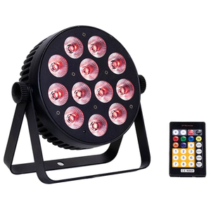 Event Lighting Lite PAR12X12L LED Flat Pro Par 12x12W RGBWAU Stage Wash w/ IR Remote