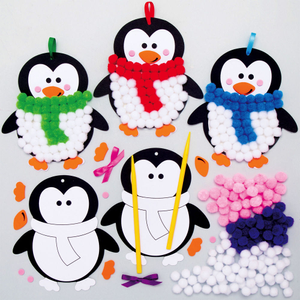 Pinguin Pom Poms Bastelsets