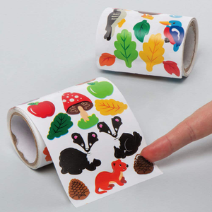 Rouleaux d'autocollants pour animaux de la forêt