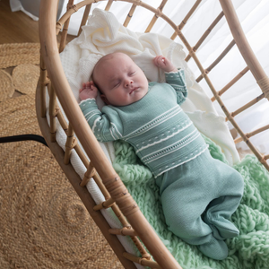 Sage Green Pointelle Knitted Set