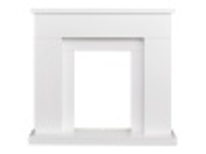 Adam Lomond Fireplace in Pure White, 39 Inch