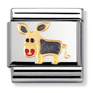 Nomination CLASSIC Gold Animals of Earth Donkey Charm 030212/03