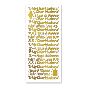 Husband  Gold Self Adhesive Stickers