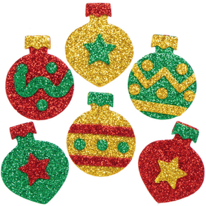 Kerstbal Glitter Stickers van Foam 