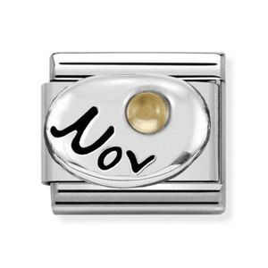 Nomination CLASSIC Silvershine Symbols November Citrine Birthstone Charm 330505/11