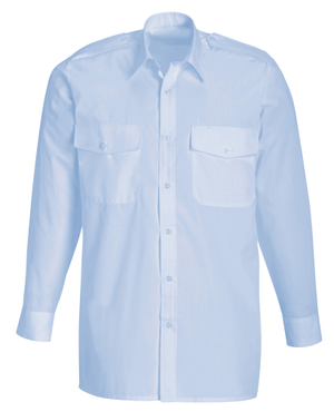 Men's Pilot Shirt Long Sleeved, Pale Blue