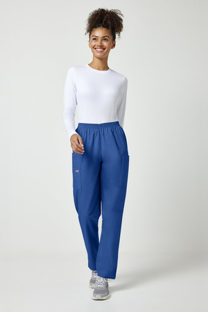 Cherokee Originals Women's Natural Rise Pull-on Cargo Trouser, Royal