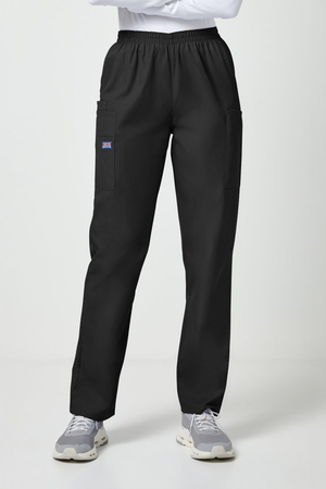 Cherokee Originals Women's Natural Rise Pull-on Cargo Trouser, Black