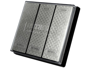Faithfull FAIDWTRIPLE Diamond Whetstone Kit (3 Pieces)