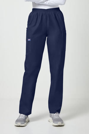 Cherokee Originals Women's Natural Rise Pull-on Scrub Cargo Trouser, Navy