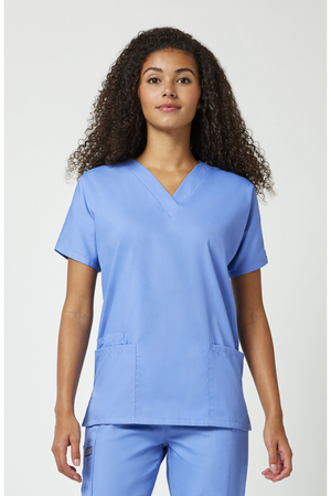 Cherokee Originals Women's V-Neck Scrub Top, Ciel Blue