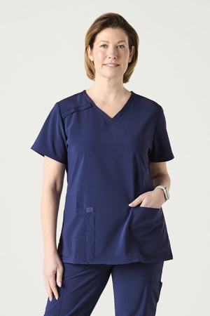Dickies EDS Essentials Women's V-Neck Scrub Top, Navy