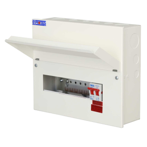 10 Way 100A Isolator Incomer Metal Clad Consumer Unit with 8 x RCBOs