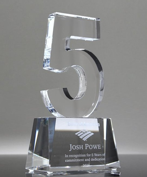 Crystal 5 Years of Service Award