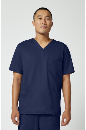 Cherokee Core Stretch Unisex V-Neck Scrub Top Navy