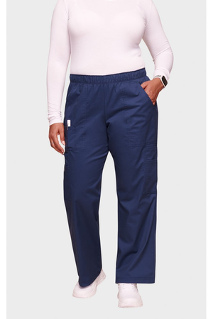 Cherokee Core Stretch Women's Mid Rise Pull-on Cargo Trouser, Navy
