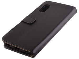 Synthetic Leather Wallet Case with Stand for Samsung Galaxy XCover Pro - Black