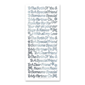 Friend - Partner  Silver Self Adhesive Stickers