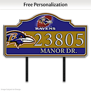 Baltimore Ravens Personalized Address Sign
