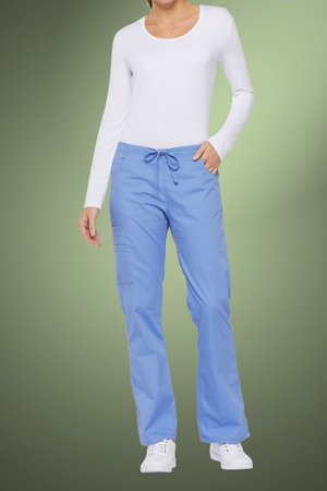 Dickies EDS Signature Women's Mid Rise Drawstring Scrub Trousers, Ciel Blue