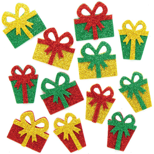 Kerstcadeau Glitter Stickers van Foam