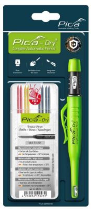 Pica-Marker PICA-30402 Pica Dry Long-life Auto Pencil / Basic Refill Set (8pc)
