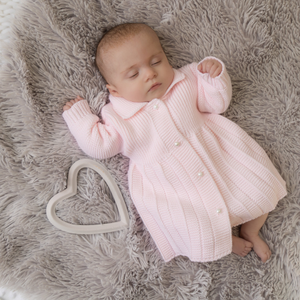 Pink Pearl Button Coat