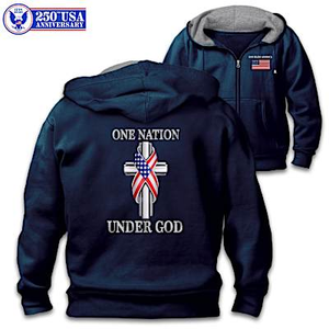 One Nation Under God Men's Hoodie Size XX-Large (50-52)