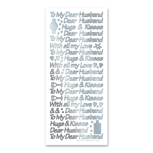 Husband  Silver Self Adhesive Stickers
