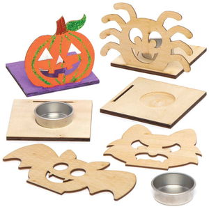 Halloween Theelichthouders van Hout