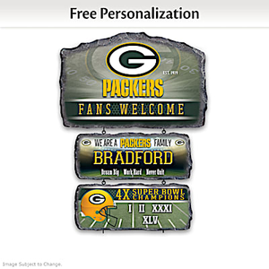 Green Bay Packers Personalized Welcome Sign Collection