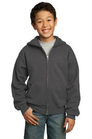Port & Company PC90YZH Youth Core Fleece Full-Zip Hooded Sweatshirt