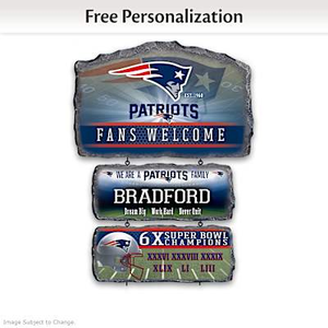 New England Patriots Personalized Welcome Sign Collection