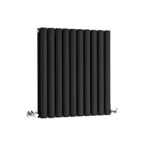 Milano Aruba - Horizontal Designer Radiator - Double Panel - 635mm x 590mm - Black