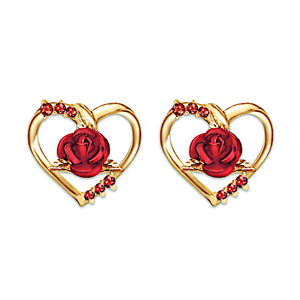 12 Genuine Rubies Forever Yours Earrings