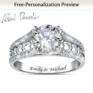 1.75-Carat White Topaz One Love Personalized Ring
