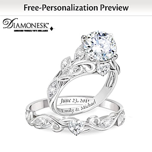 4.5 Carats Of Love Blooms Forever Personalized Ring Set