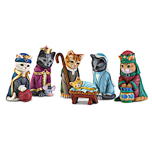 The PURR-fect Christmas Pageant Figurine Collection