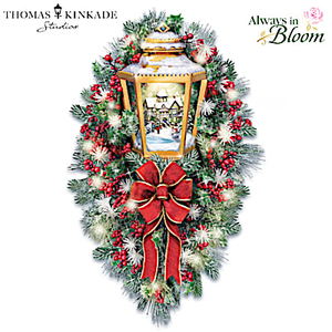 Thomas Kinkade A Happy Homecoming Wreath