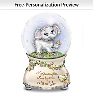 Granddaughter, Never Forget Personalized Glitter Globe