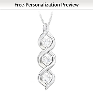 Always My Daughter Personalized Diamond Pendant Necklace