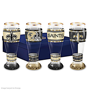 New Orleans Saints Pilsner Glass Set