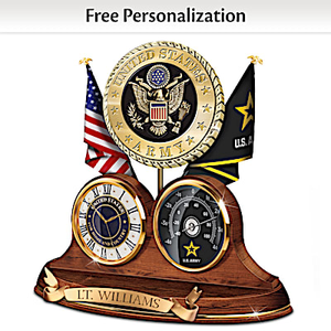 For Home And Country Personalized Thermometer Clock