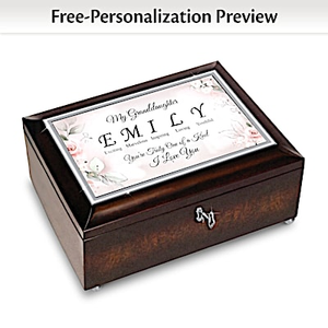 Granddaughter, You're One Of A Kind Personalized Music Box