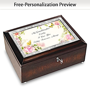 Granddaughter, I Love You Always Personalized Music Box