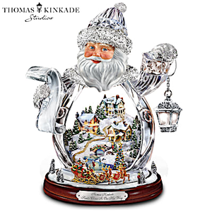 Thomas Kinkade Santa Claus Is On His Way Figurine
