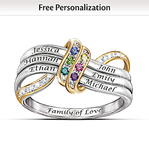 Our Family's Forever Love Personalized Ring