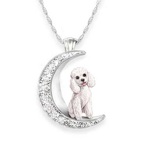 I Love My Poodle To The Moon And Back Necklace