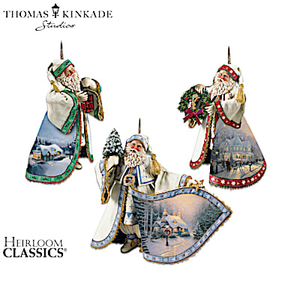 Thomas Kinkade Heirloom Santa Ornament Collection